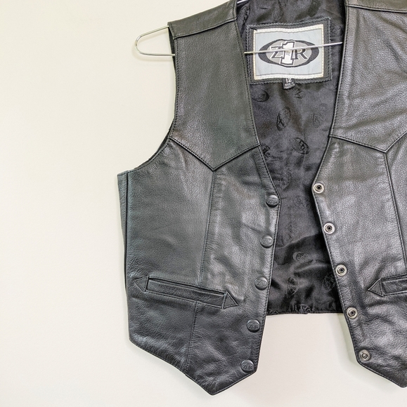 Vintage Z1R Pebbled Leather Moto Vest - Picture 5 of 9